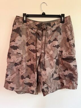 Simms Men's Camo Swim Trunks - Brown Gray Tan